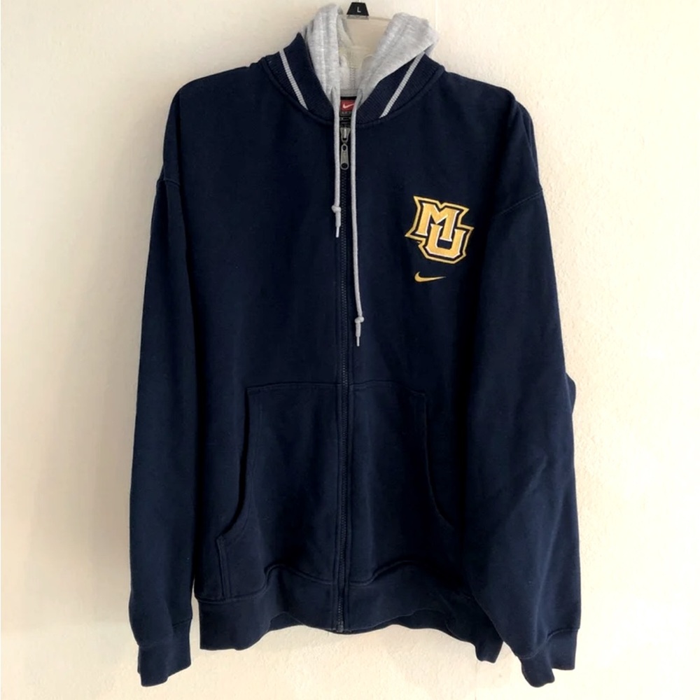 Full Zip Nike Marquette Hoodie - Mens S